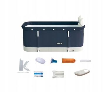 Передвижная складная ванна для взрослых - синяя.