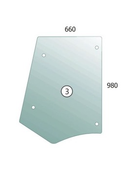 SZYBA BOCZNA CASE 580ST 590ST 695ST 590SR 695SR