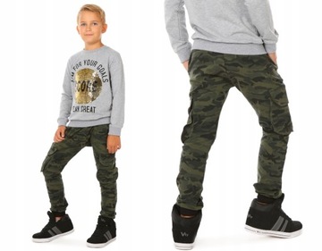 Брюки-карго BAGGY, CAMO зеленый - 128 ТОЧЕК