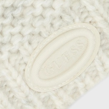 GUESS CZAPKA ZIMOWA Z POMPONEM BEANIE ECRU r.L