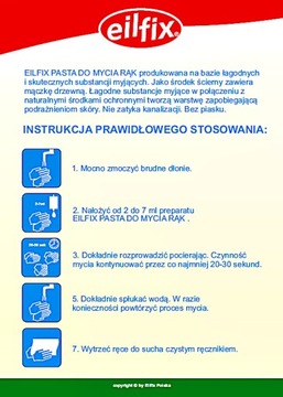 Eilfix Паста для мытья рук Здоровье и безопасность Алоэ Вера с алоэ и древесной мукой 5 л