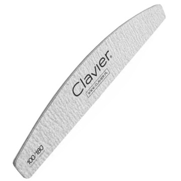 Clavier pilnik 100/180 łódka szary zebra do paznokci