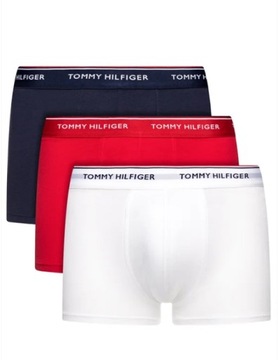 Bokserki Tommy Hilfiger czarne białe czerwone r. M