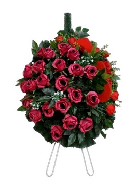Wieniec pogrzebowy wiązanka stroik 107 x 67 cm