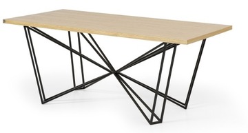 STÓŁ DĘBOWY LOFT Cassio Black DĄB NAT. 200x90