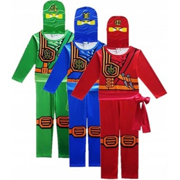 NINJA STRÓJ PRZEBRANIE MASKA NINJAGO LLOYD 110-150cm