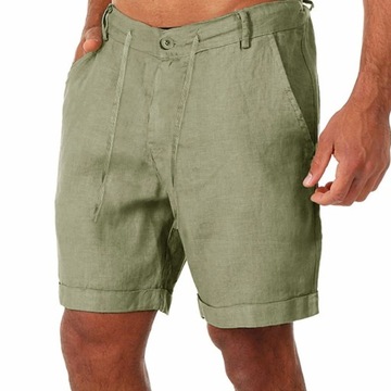 New Men's Cotton Linen Shorts Pants Male Summer Br