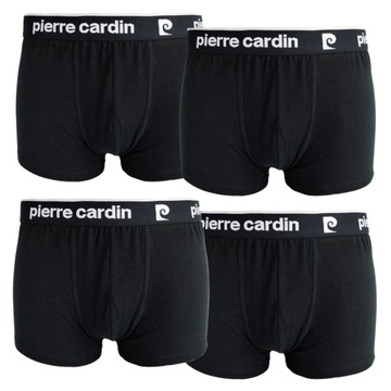 Majtki męskie bokserki bawełniane CZARNE Pierre Cardin 4-pak L