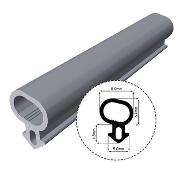 Uszczelka do okien PVC S-232 PANORAMA SZARA 1m
