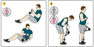 EKSPANDER OPOROWY TRENINGOWY DO ĆWICZEŃ FITNESS RAMION I KLATKI PIERSIOWEJ