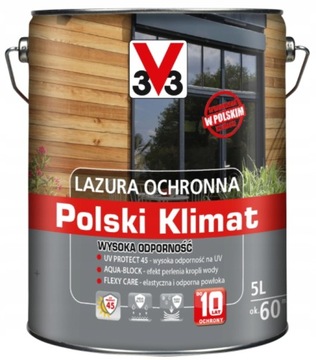 V33 LAZURA ПОЛЬСКИЙ КЛИМАТ 10 ЛЕТ СКАНДИНАВСКАЯ СОСНА 5л