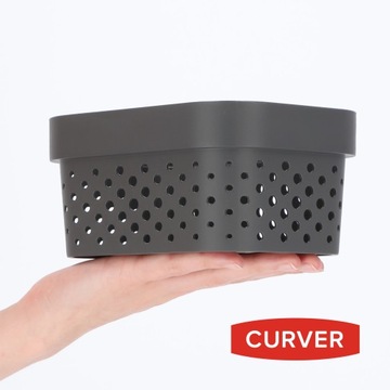 КОНТЕЙНЕР CURVER, АЖУРНАЯ КОРОБКА, 1,4 Л, СЕРЫЙ