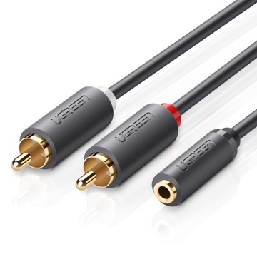 UGREEN AV102 Кабель 2x RCA jack 3,5 мм 0,25 м