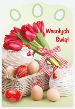 POCZTÓWKA KARTKA WIELKANOC WYCINANA ŚWIĘTA 1 SZT.