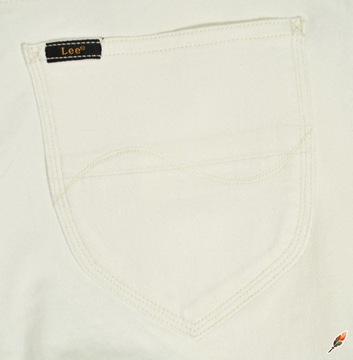 LEE ogrodniczki WHITE jeans BIB LOGGER _ S