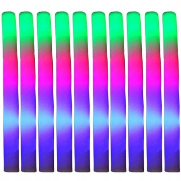 PAŁKA ŚWIECĄCA LED PIANKOWA MIECZ ŚWIETLNY 10 SZT. PAŁKA IMPREZOWA LED