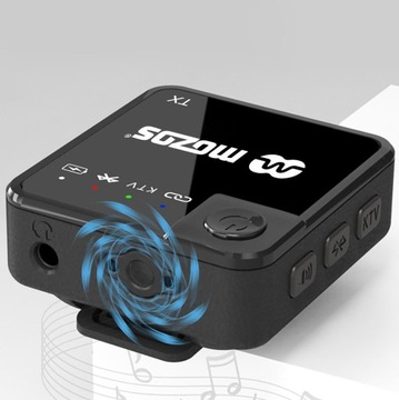 MOZOS MX1 ДВОЙНОЙ БЕСПРОВОДНОЙ МИКРОФОН ДВОЙНОЙ МИКРОПОРТ 2,4 ГГц