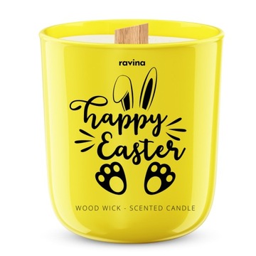 HAPPY EASTER Świeca świąteczna WIELKANOC zapachowa perfum WESOŁYCH ŚWIĄT
