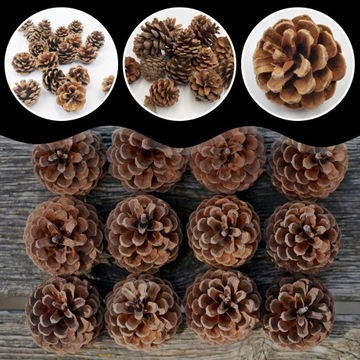 SZYSZKA SZYSZKI SOSNOWE NATURALNE OZDOBA NA STROIK WIANEK DEKORACJA 30 SZT