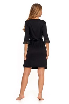 SZLAFROK DAMSKI WISKOZA WIĄZANY ELEGANCKI MORAJ L