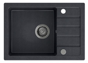 ZLEWOZMYWAK GRANITOWY PODWIESZANY DO SZAFKI 55 CM SYFON WPUSZCZANY GAT.2