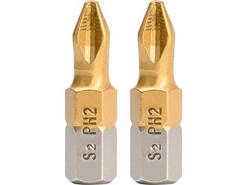 BITY GROT KOŃCÓWKA BIT WKRĘTAK PH2 x 25 mm S2 2szt