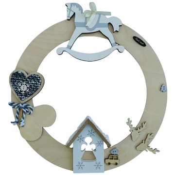 НАТУРАЛЬНЫЙ РОЖДЕСТВЕНСКИЙ ВЕНОК, РОЖДЕСТВЕНСКИЙ КРЕМ, В СКАНДИНАВСКОМ СТИЛЕ