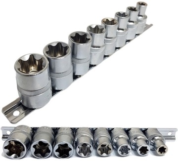 YATO - NASADKI TORX NA LISTWIE 1/2'' ZESTAW NASADEK E10-E24