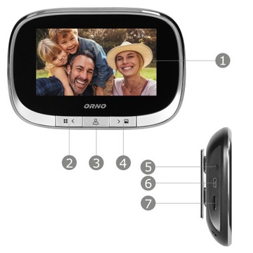 Дверной глазок камеры. Функция записи дверного звонка.