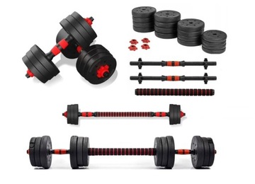 HANTLE REGULOWANE INPOWER 2 x 20 KG + SZTANGA = ZESTAW HANTLI 40 KG