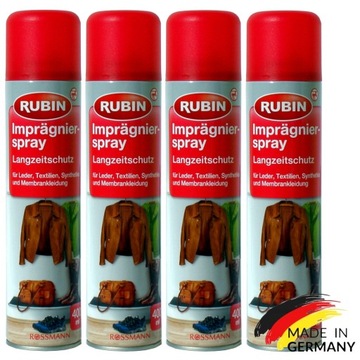 Impregnat Rubin - 4 Pak do butów kurtek 4 x 400ml