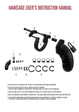 ManCage Model 21 Силиконовая клетка для члена, черная