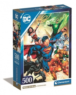 Zestaw PUZZLI do Układania PUZZLE dla DZIECKA 500 Compact DC Comics Liga
