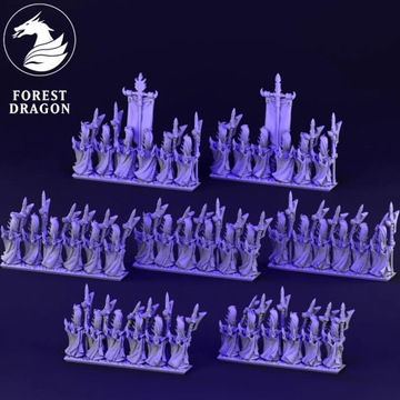Dire Elf Elite Guard, Dire Elf Army, 10 mm Warmaster