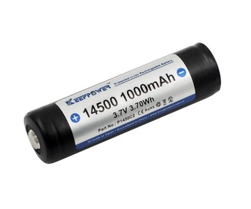 KP ICR14500-100PCM 1000mAh AA Li-ION Protected 3,7