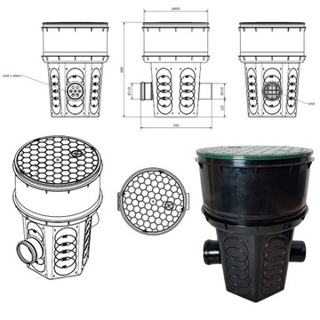 Aquabin FILTR do OCZYSZCZALNI doczyszczający ścieki FILTR do DRENAŻU D400