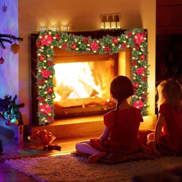 ЕЛОЧНАЯ ГИРЛЯНДИЯ СВЕТОДИОДНАЯ РОЖДЕСТВЕНСКАЯ ИСКУССТВЕННАЯ ЦЕПЬ Зеленая Толстая 3м