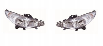 DEPO SVĚTLOMET SVĚTLA KPL PEUGEOT 207