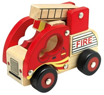 Autko drewniane wóz strażacki Straż Pożarna Bino