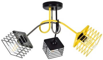 Lampa żyrandol plafon nowoczesna kolory stylowa dla dzieci młodzieży loft