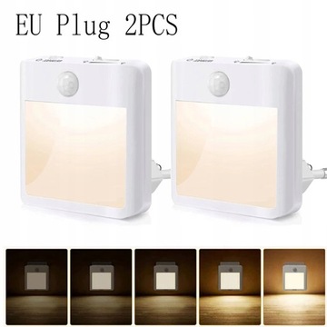 LAMPKA NOCNA DO CZUJNIKA 3 TRYBY OŚWIETLENIA 2 SZT