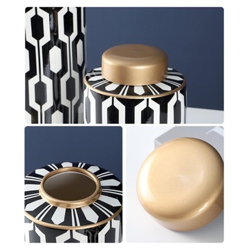 Фарфоровая подставка для растений из имбирной банки Керамическая ваза для цветов 17см x 17см x 28см