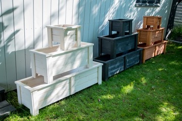 деревянный цветочный горшок, цветочные горшки, цветочные горшки