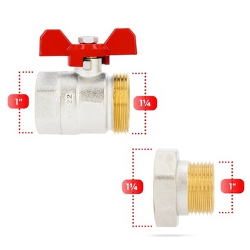 ШАРОВОЙ КРАН 1x5/4 ГШxГ