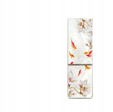 naklejka na lodówkę kwiaty rybki 60x150cm