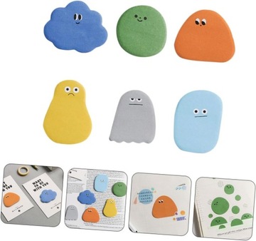 Новинка на 6 липких разделителей для нот, связующих, липкие забавные закладки для блокнотов с