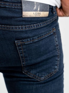 SPODNIE JEANSOWE SLIM MĘSKIE GRANATOWE DENIM 31