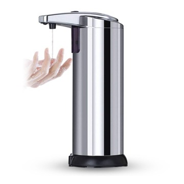 Dozownik do mydła bezdotykowy automat 280ml srebr.