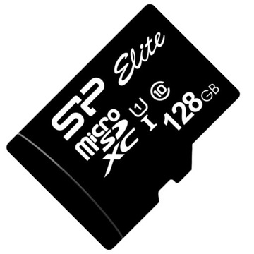 Карта памяти Silicon Power Elite 128 ГБ Class 10 UHS-I U1 microSDXC + адаптер