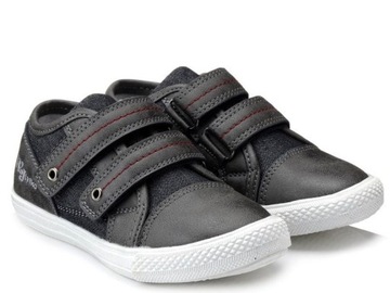 WOJTYŁKO ТУФЛИ СПОРТИВНЫЕ КОЖАНЫЕ С ВНУТРИ КОЖИ НА ЛИПУЧКЕ Размер 31